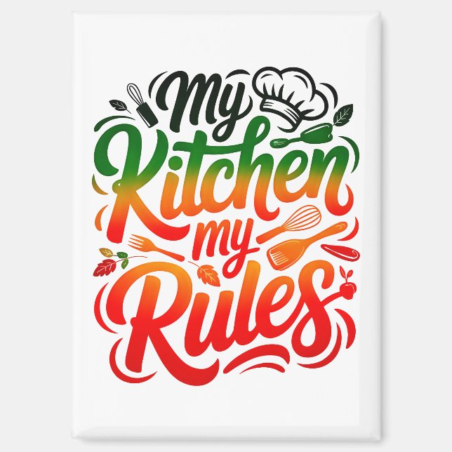 Imán Mi cocina Mis Reglas (Anverso)