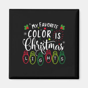 Imán Mi color favorito es luces de Navidad divertido Xm