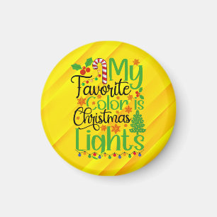 Imán Mi color favorito son las luces de Navidad-55667