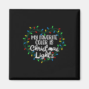 Imán Mi color favorito son los Navidades Luces Navidad