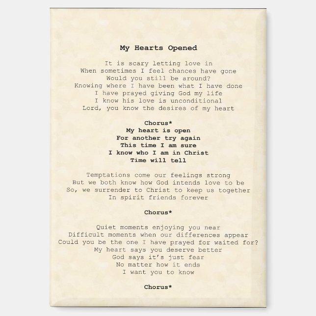 Imán ; Mi corazón está abierto (Anverso)