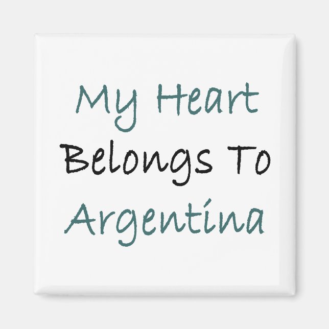 Imán Mi Corazón Pertenece A Argentina (Frente)