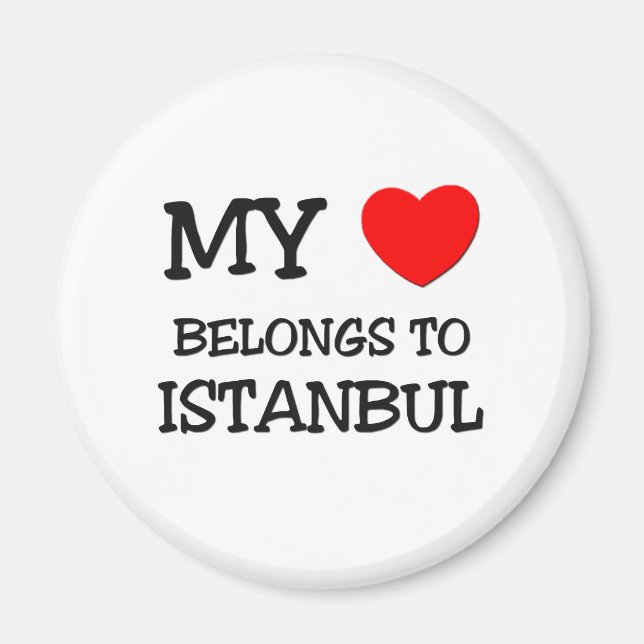 Imán Mi corazón pertenece a ESTAMBUL (Frente)