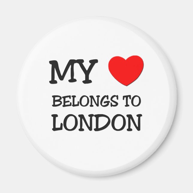 Imán Mi corazón pertenece a Londres (Frente)