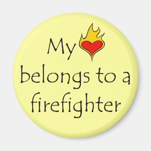 Imán Mi corazón pertenece a un bombero