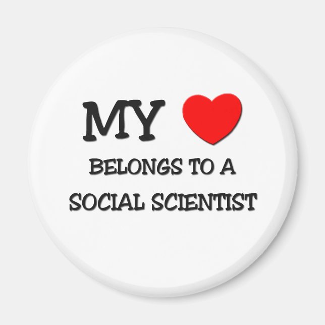 Imán Mi Corazón Pertenece A Un CIENTÍFICO SOCIAL (Frente)