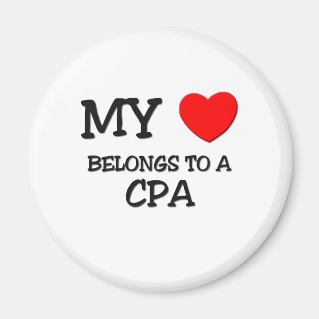 Imán Mi Corazón Pertenece A Un CPA (Frente)