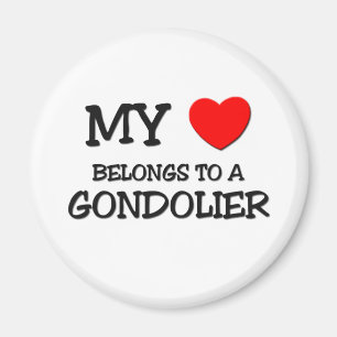 Imán Mi corazón pertenece a un GONDOLERO