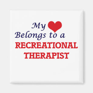 Imán Mi corazón pertenece a un terapeuta recreativo