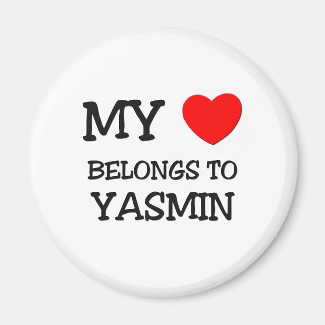 Imán Mi Corazón Pertenece A YASMIN (Frente)
