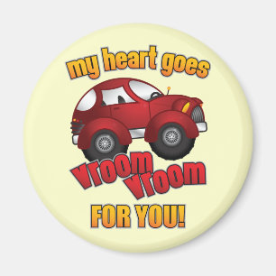 Imán ¡Mi corazón va Vroom Vroom para usted!