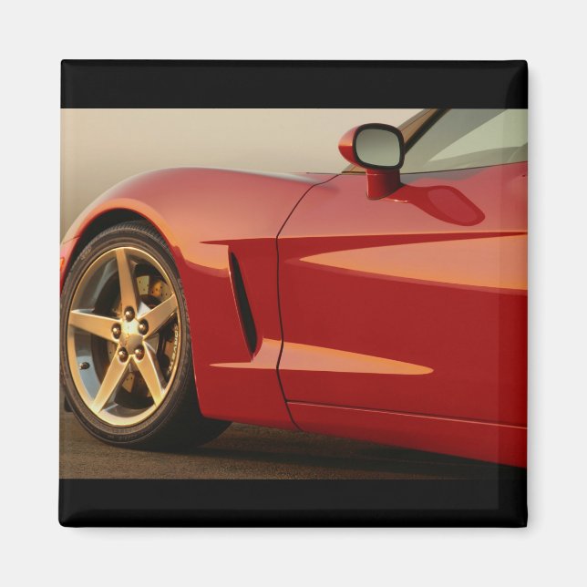 Imán Mi Corvette rojo (Frente)