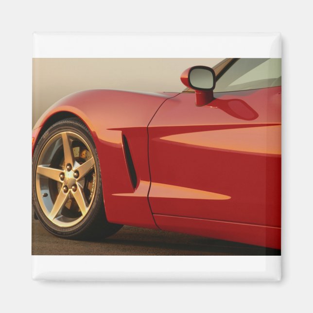 Imán Mi Corvette rojo (Frente)
