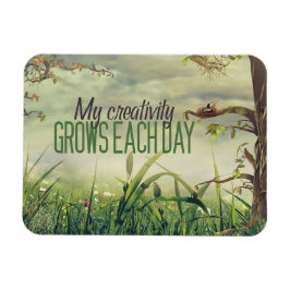 Imán "Mi creatividad crece" Flexi de afirmación de moti