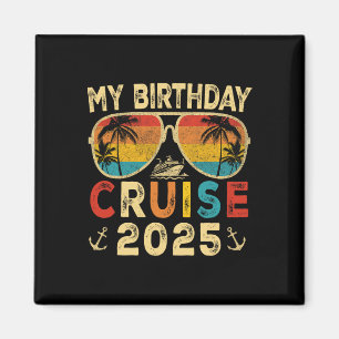 Imán Mi crucero de cumpleaños 2025 Fiesta Vaca