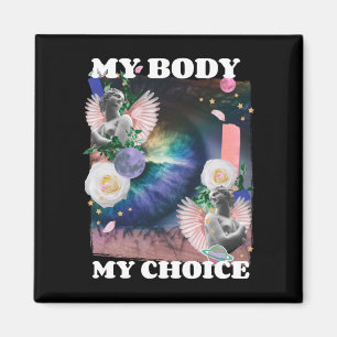 Imán Mi cuerpo, mi Ilustracion por los derechos de la m