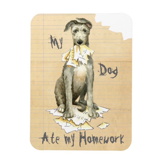 Imán Mi Deerhound escocés comió mi hogar (Vertical)