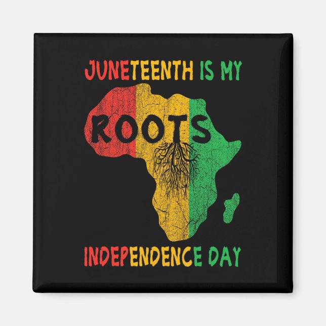 Imán Mi Día de la Independencia África Rota a los Hombr (Frente)