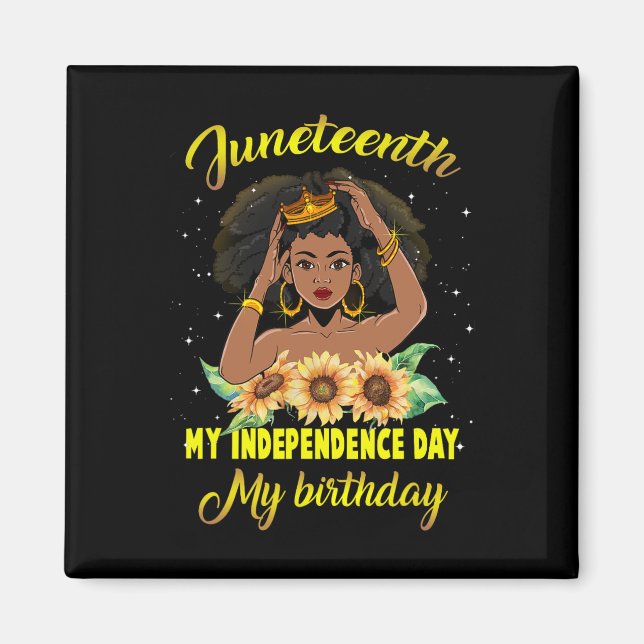 Imán Mi Día de la Independencia Mi cumpleaños Chicas de (Frente)