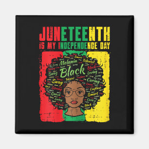 Imán Mi Día de la Independencia Mujeres Africanas Chica