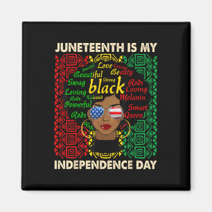 Imán Mi Día de la Independencia Mujeres Negras Afro Mel