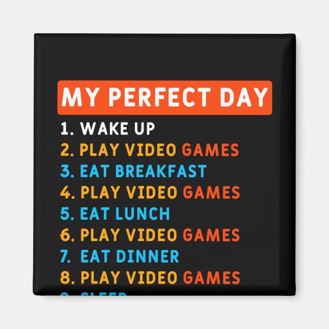 Imán Mi día perfecto - Juego (Frente)