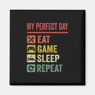 Imán Mi Día Perfecto Video Juegos Divertido Camiseta Ge