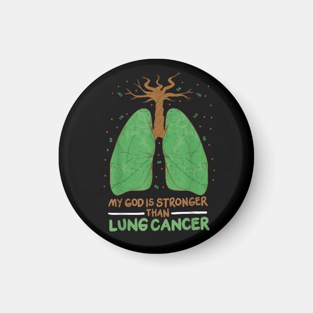 Imán Mi Dios Es Más Fuerte Que El Cáncer De Pulmón (Frente)