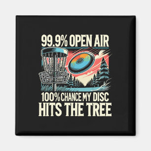 Imán Mi Disco Golpea El Árbol Jugador De Disco De Golf