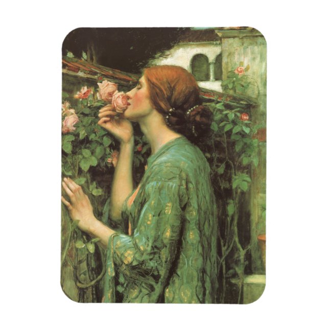 Imán Mi dulce Rosa, o el alma del Rosa por Waterhouse (Vertical)