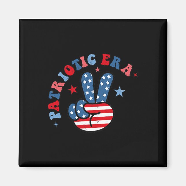 Imán Mi Era Patriótica 4 De Julio América Blanco Rojo Y (Frente)