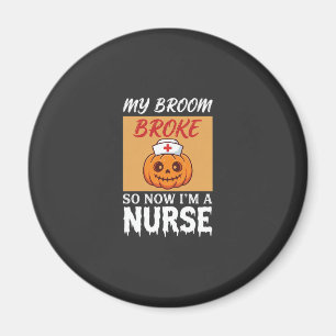 Imán Mi Escoba Rompió Enfermera Halloween