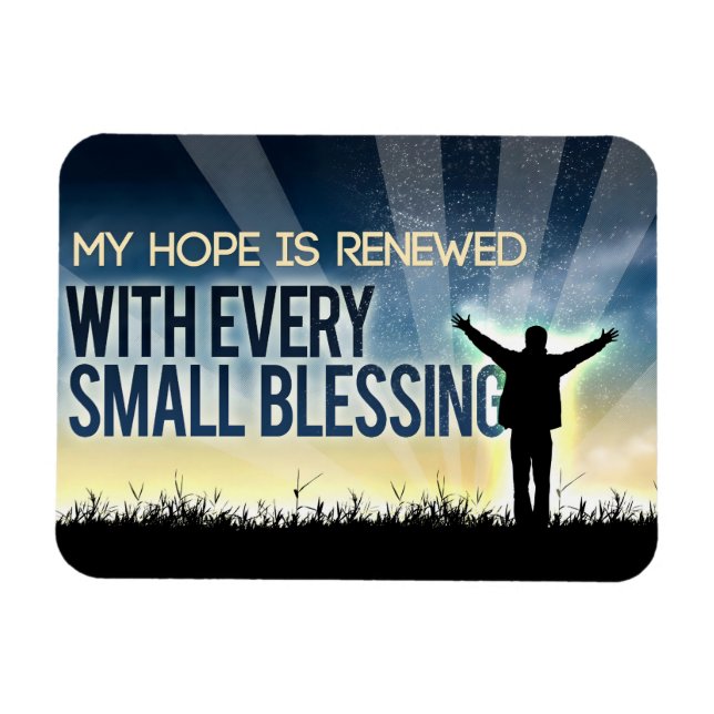 Imán "Mi esperanza es renovada" Motivation Affirmation  (Horizontal)