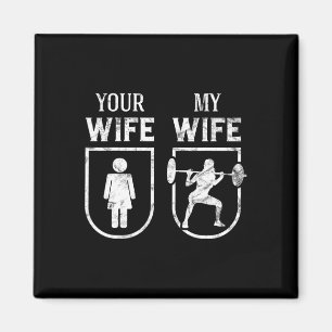 Imán Mi esposa tu esposa hace gracia a la construcción 