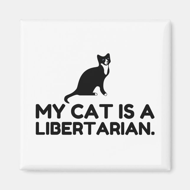 Imán Mi Gato Es Libertario. (Frente)