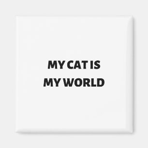 Imán Mi gato es mi mundo
