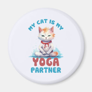 Imán Mi Gato Es Mi Socio De Yoga (2)