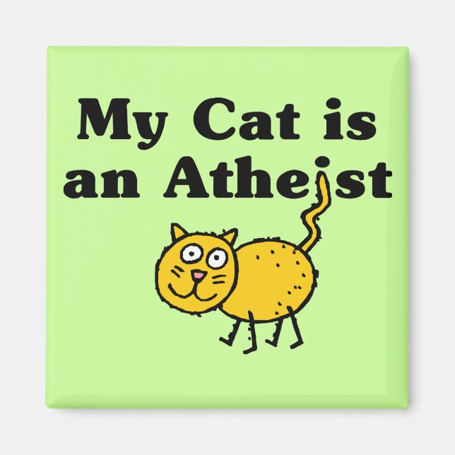 Imán Mi Gato Es Un Ateo (Frente)