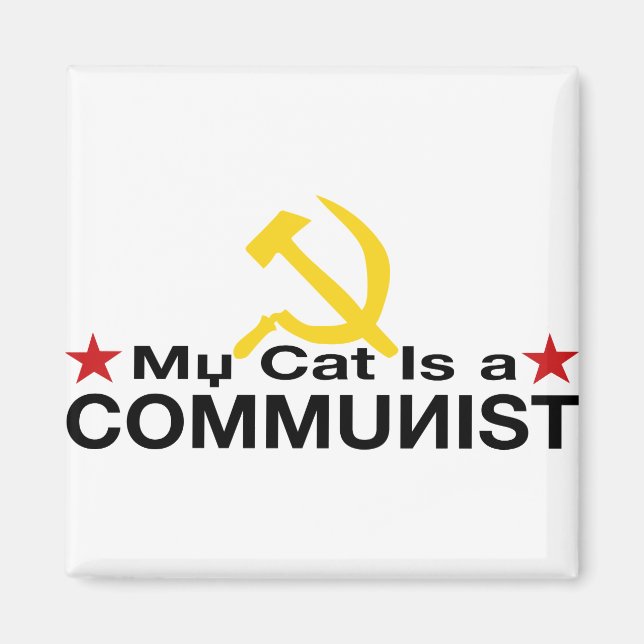Imán Mi gato es un COMUNISTA (Frente)
