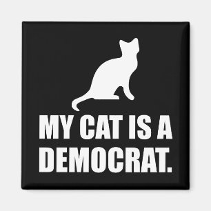 Imán Mi gato es un político divertido de Demócrata