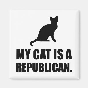 Imán Mi gato es un político divertido republicano