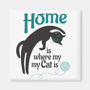 Imán Mi gato está en casa.