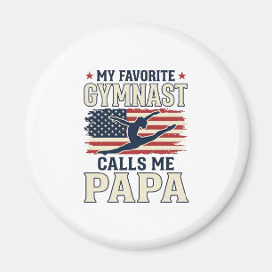 Imán Mi gimnasta favorita me llama Papa Patriótico Vint