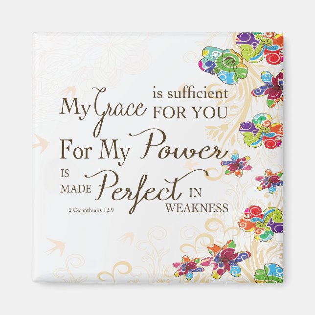 Imán Mi gracia es suficiente (Frente)