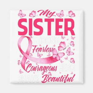 Imán Mi hermana Cinta Rosa Guerrera Cáncer de Mama