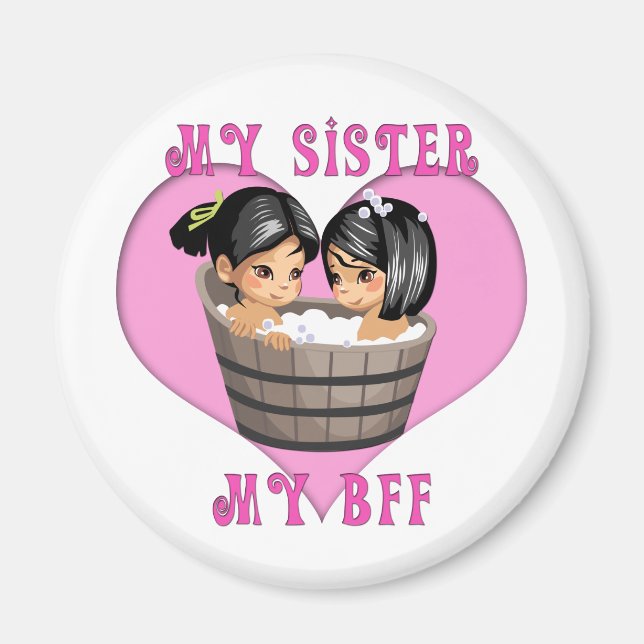 Imán Mi hermana MI BFF Bath (Frente)