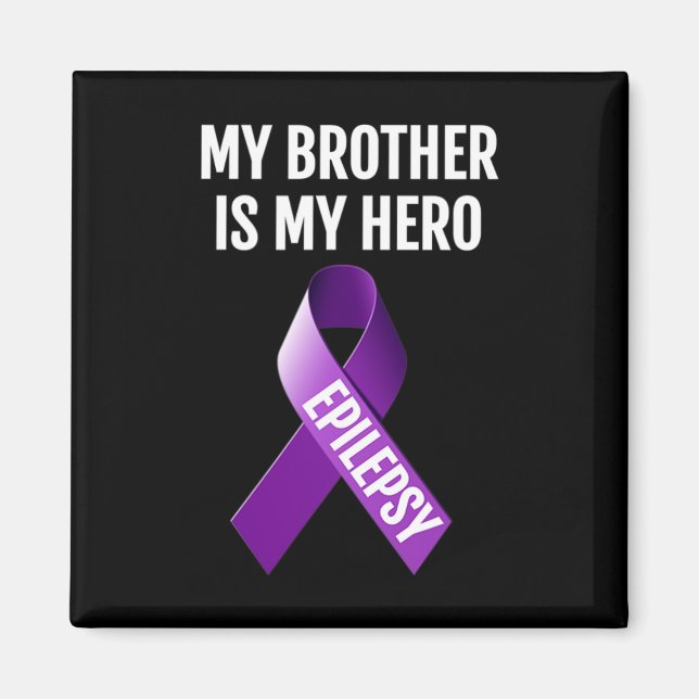 Imán Mi Hermano Es Mi Héroe Epilepsia Awareness T (Frente)