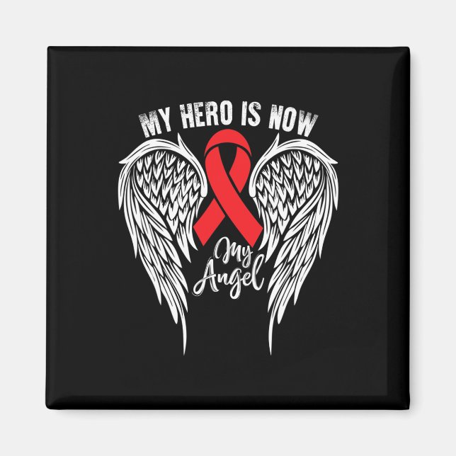 Imán Mi Héroe Heroe Célula Anemia Awareness Supporter R (Frente)