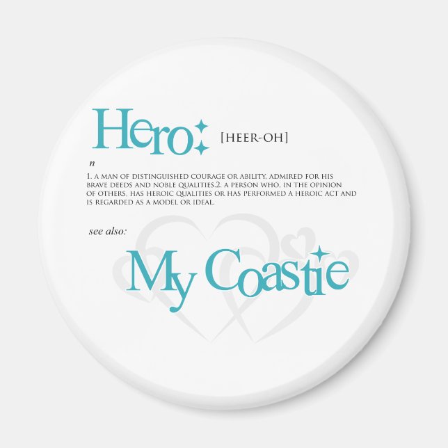Imán Mi héroe, mi coastie (Frente)