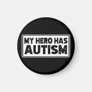 Imán Mi héroe tiene conciencia del autismo Cumpleaños a